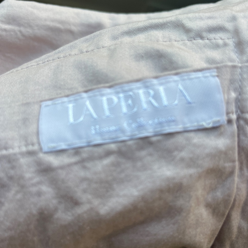 La Perla Queen Duvet Cover + Shams 3 pc Set - Off white /pale rose Made in Italy - Picture 8 of 10
